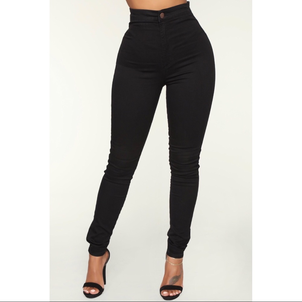 Black high waisted skinny jeans